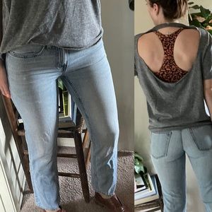 Old navy women's straight leg slight flared boyfriend jeans 28x30